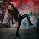 Photo leather leggings